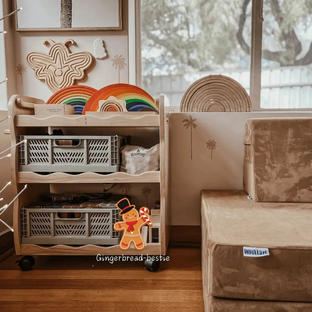 Bunny Tickles // Solid Wood Trolley Bunny Tickles