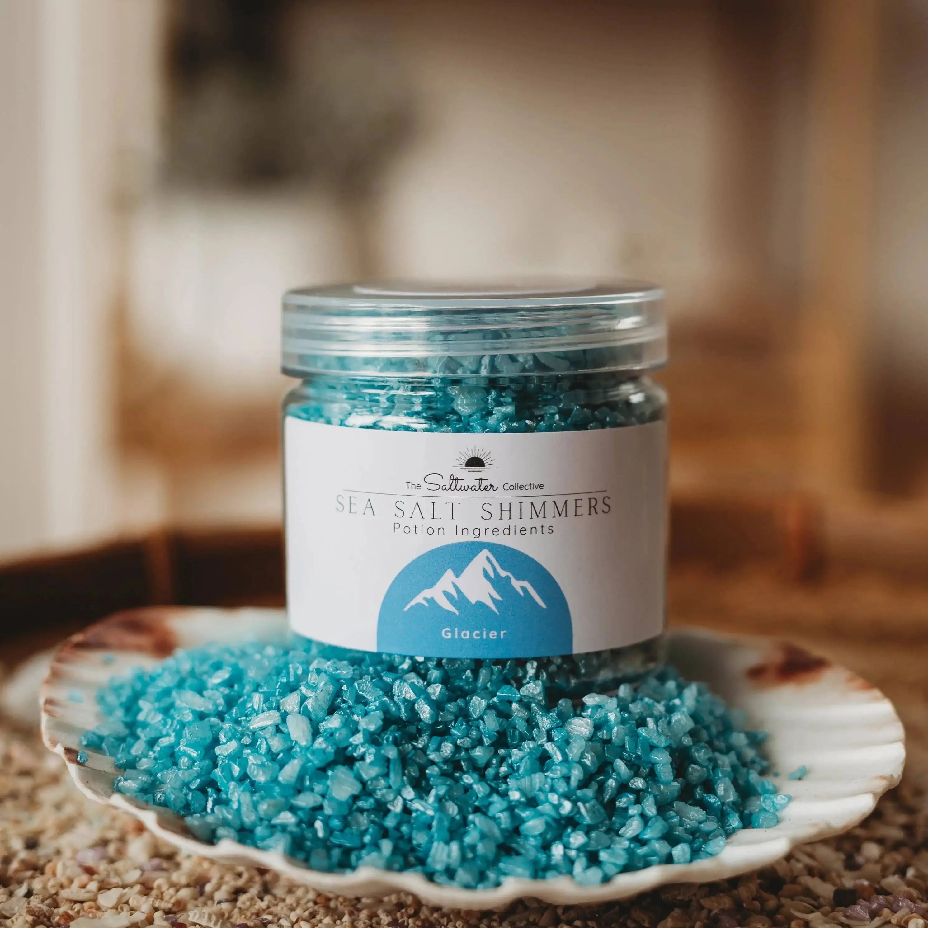 Glacier - Light Blue Sea Salt Shimmers SMALL - Potion Play & Sensory Ingredients The Saltwater Collective Potions