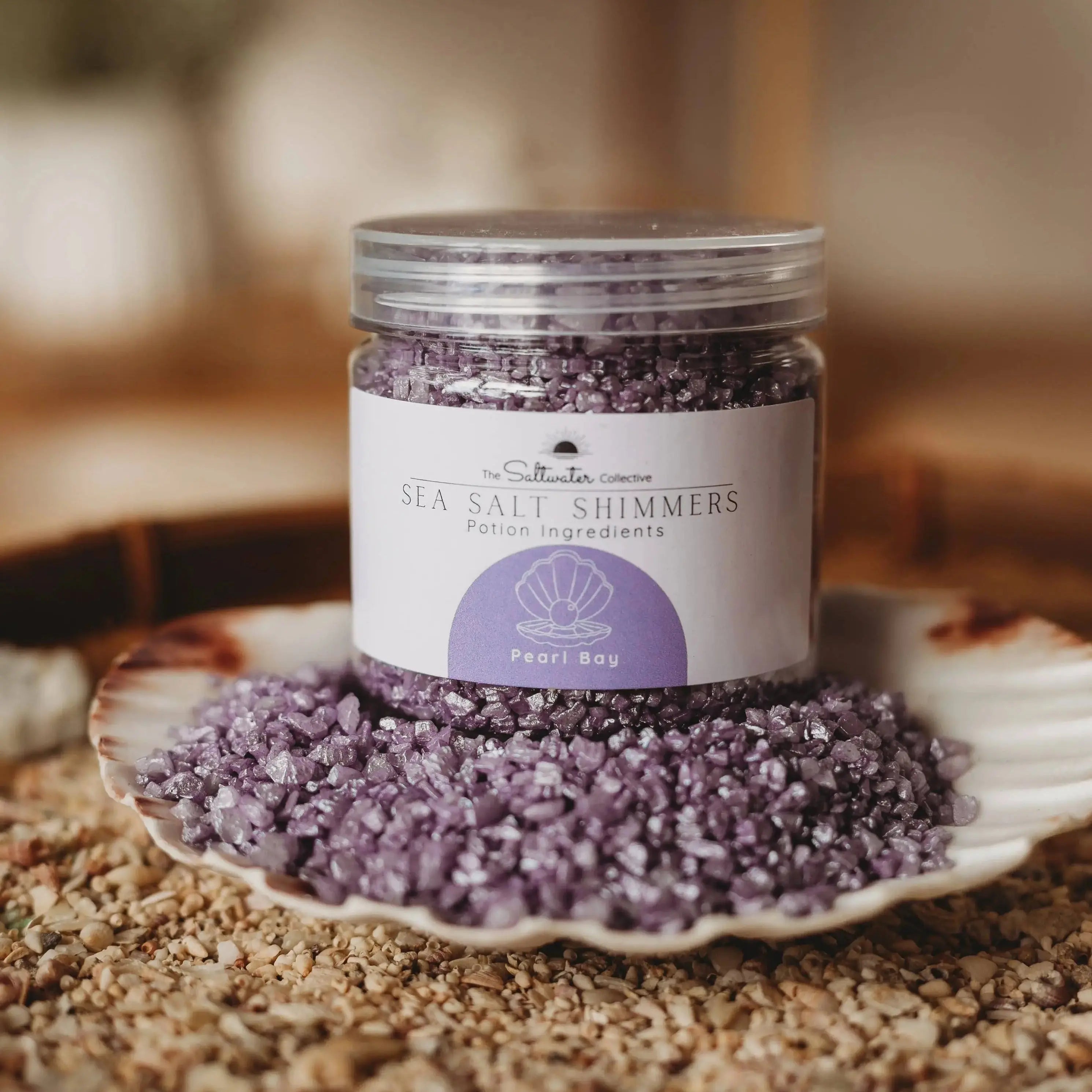 Pearl Bay - Light Purple Sea Salt Shimmers SMALL - Potion Play & Sensory Ingredients The Saltwater Collective Potions