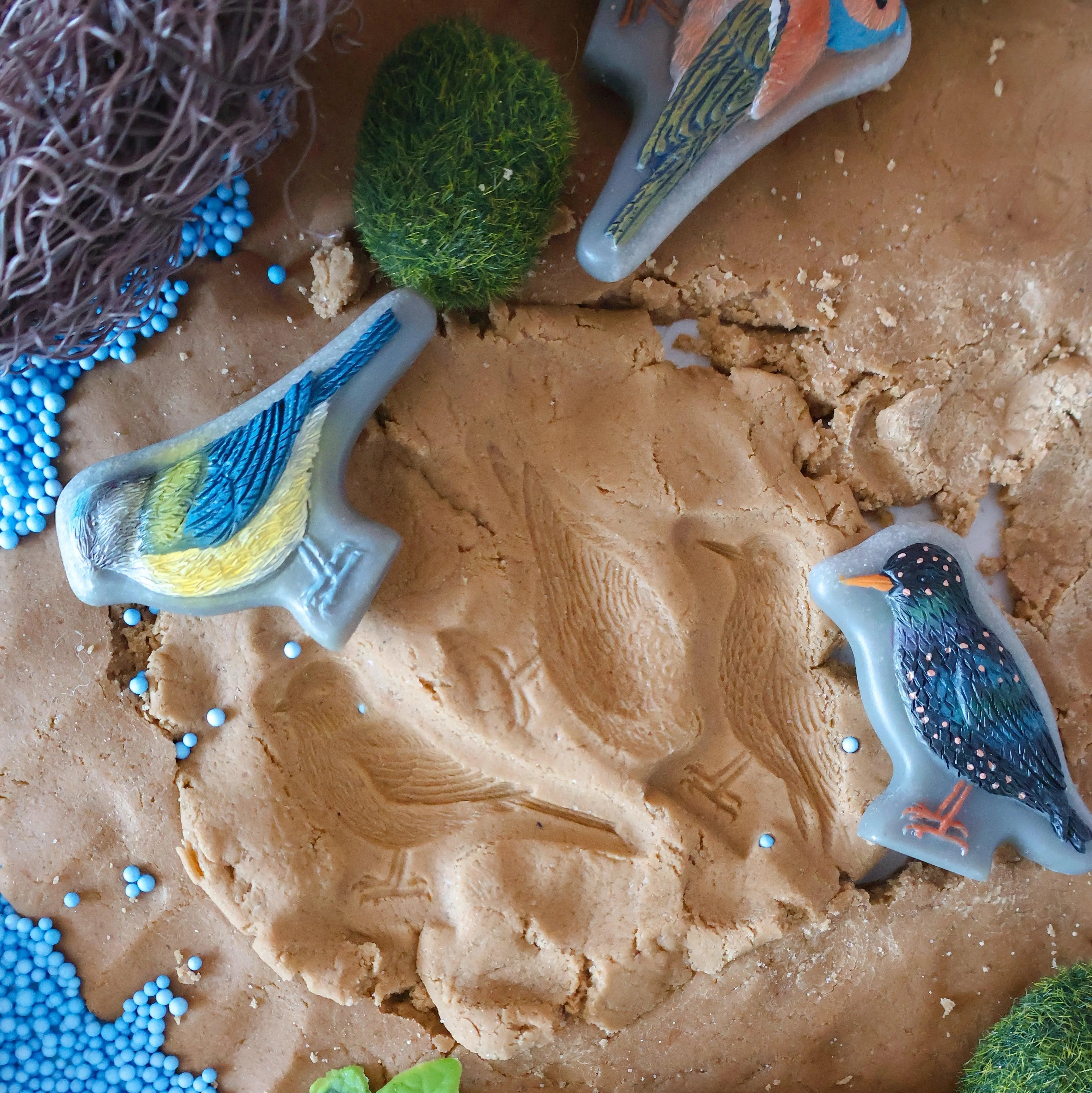 Yellow Door // Sensory Play Stones - Birds Yellow Door