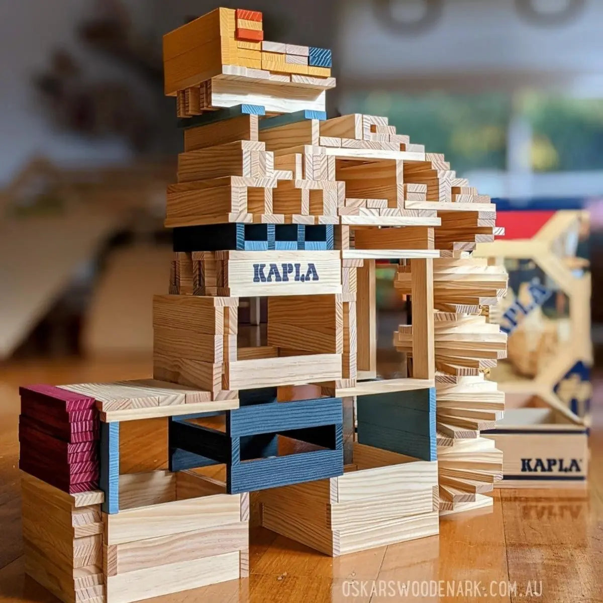 KAPLA Blocks Building Planks - 200 Natural Set - Box KAPLA