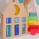 Moon shaped lucite Montessori building toy kids Australia