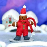 Felt Gingerbread On Snowboard Tara Treasures