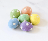 Felt Pastel Polka Eggs (Set of 6)