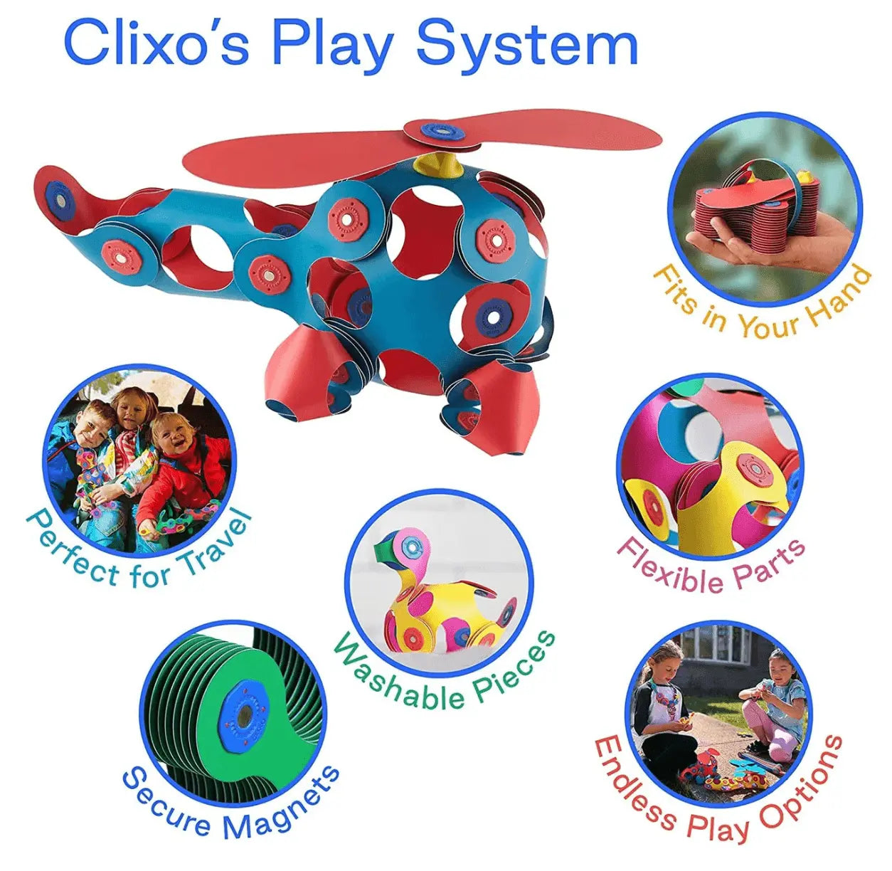 Clixo - Magnetic Super Rainbow (60pcs) Clixo