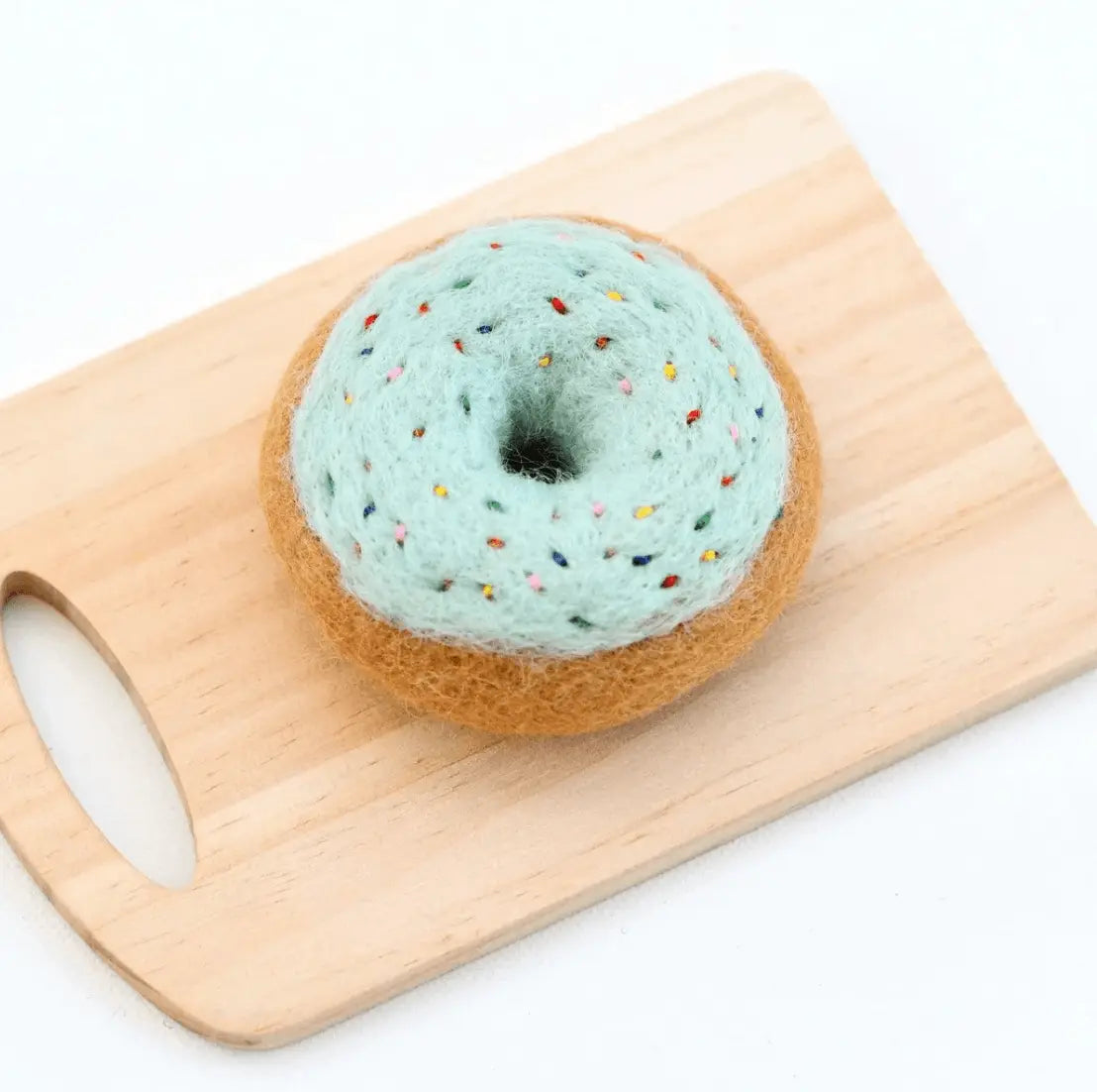 Felt Donut With Blue Vanilla Frosting And Rainbow Sprinkles Tara Treasures