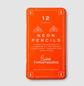Printworks: Colour Pencils (Set Of 12) - Neon