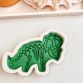 Play Sense // Eco Playdough Stamp Green - Dino Triceratops Bones