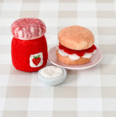 Tara Treasures // Felt Strawberry Jam and Scones Set