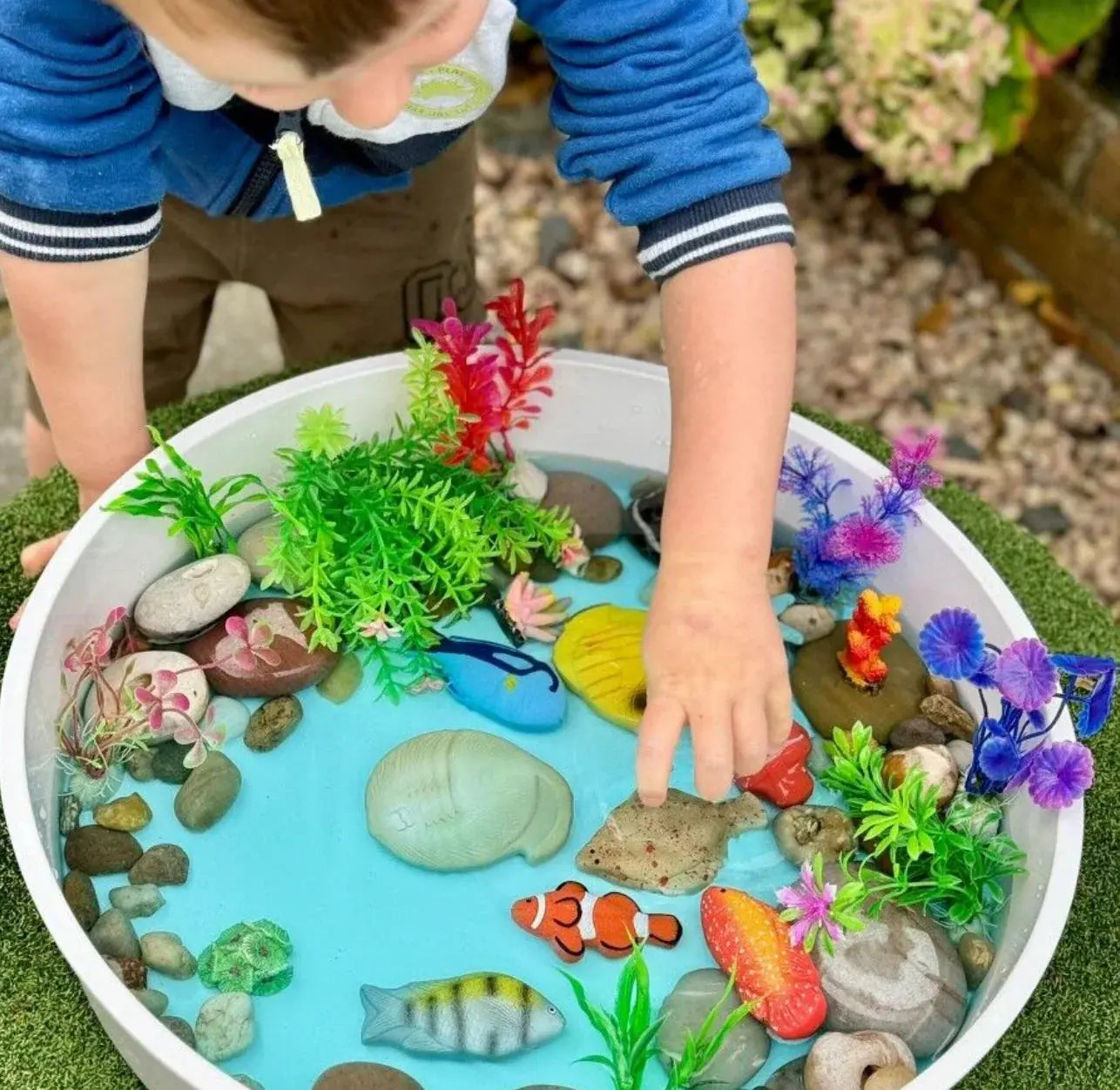 Yellow Door // Sensory Play Stones - Fish Yellow Door