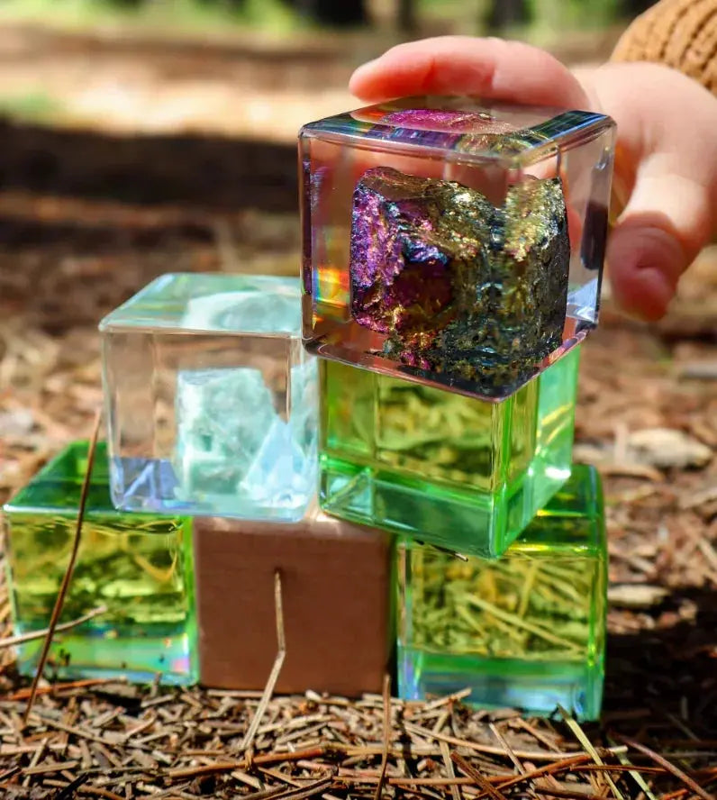 Our Earth Life // Tourmaline Crystal Specimen Cube Our Earth Life