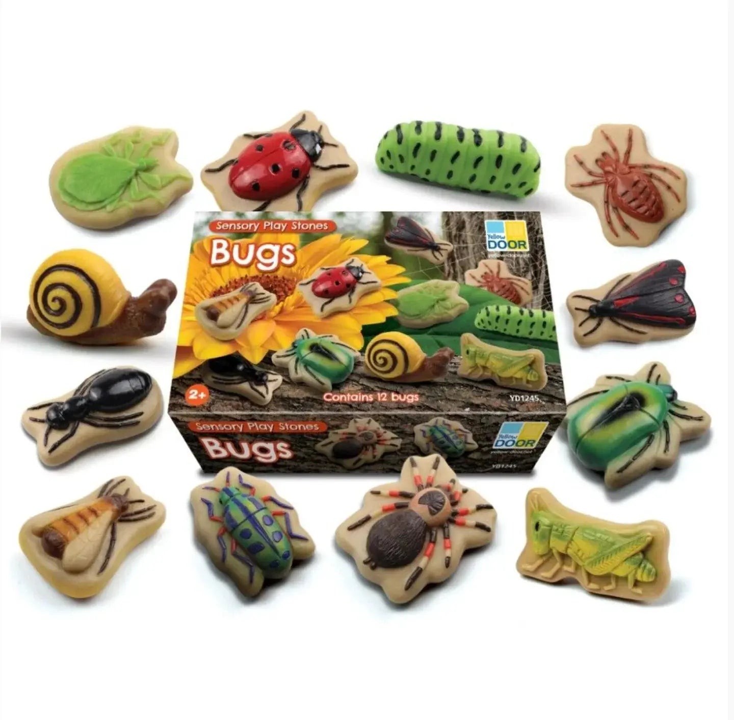 Yellow Door // Sensory Play Stones Bug Yellow Door
