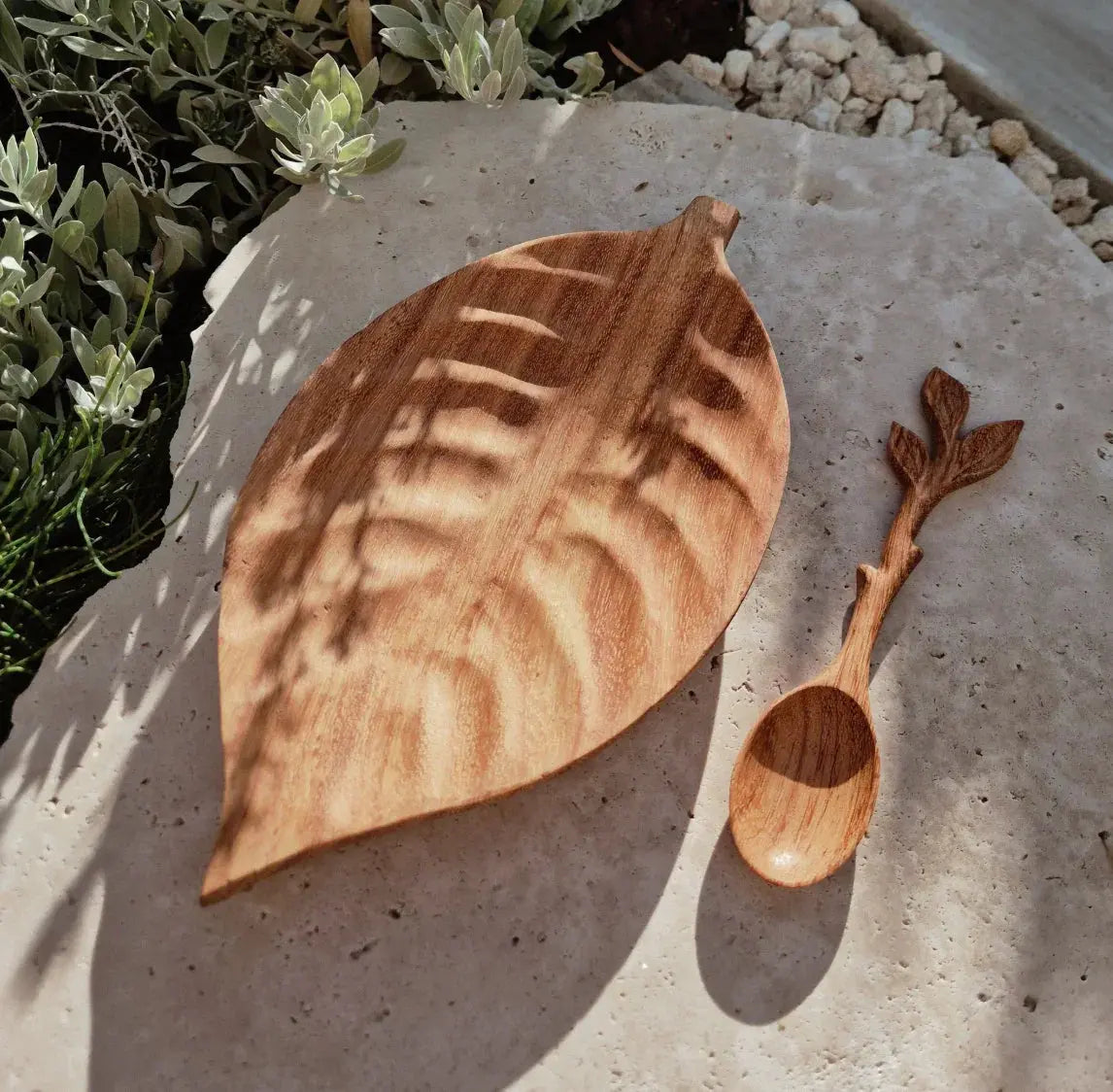 Evergreen Child // Wooden Leaf Tray for Sensory Play The Curated Parcel