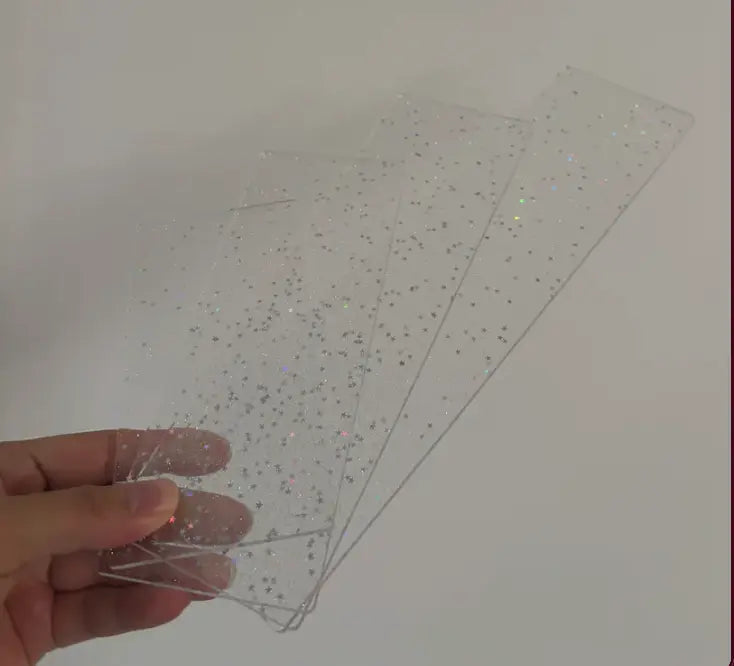 My Little Creator | Glitter Acrylic Building Platforms Set of 6 - Rectangle My Little Creator