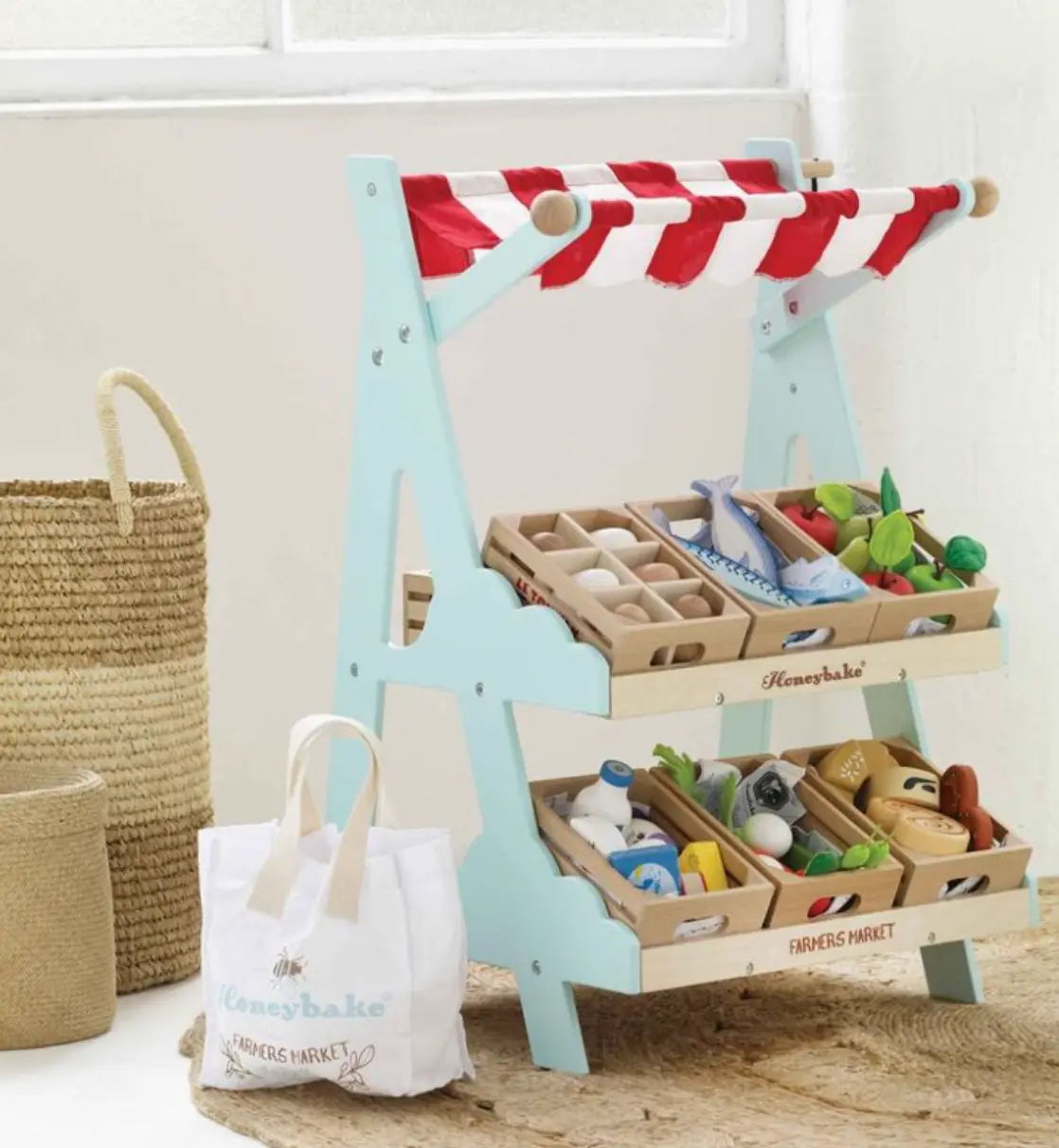 Le Van Toy | Table Top Market Stall Wooden Shop Toy Tender Leaf Toys