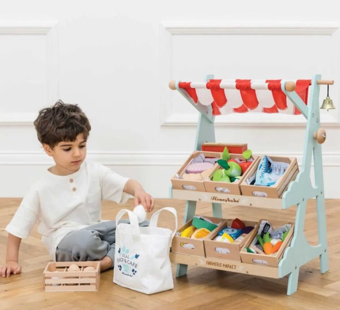 Le Van Toy | Table Top Market Stall Wooden Shop Toy Tender Leaf Toys