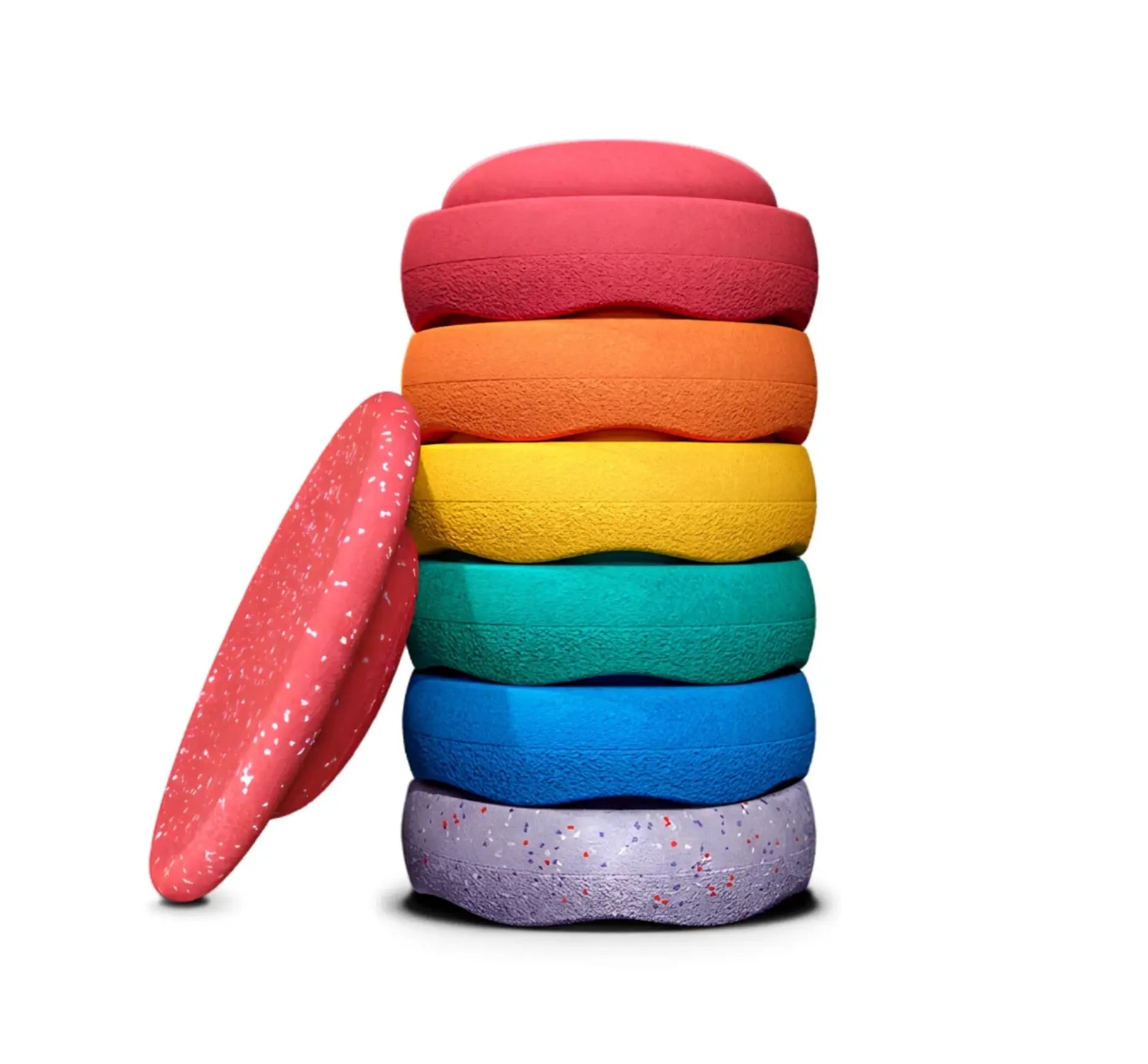 Stapelstein® Hidden Giants Rainbow Pastel 6 + Agaric Toadstool Balance Board - LIMITED EDITION Stapelstein