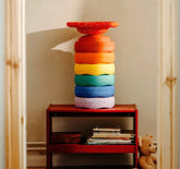 Stapelstein® Hidden Giants Rainbow Pastel 6 + Agaric Toadstool Balance Board - LIMITED EDITION Stapelstein