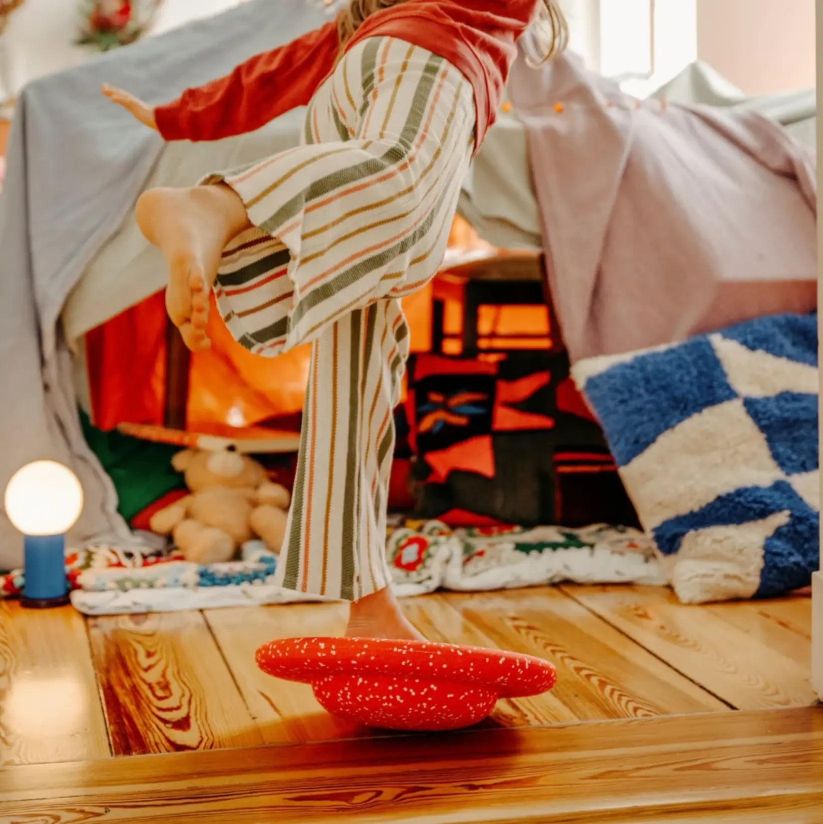 Stapelstein® Hidden Giants Balance Board - Red Rose Agaric Toadstool LIMITED EDITION Stapelstein