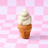 Tara Treasures // Felt Vanilla Soft Serve Ice Cream