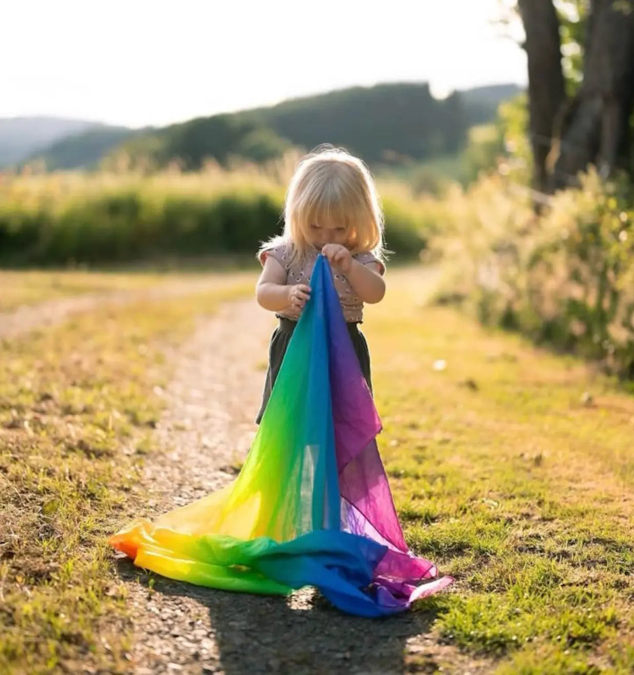Laura's Play Cotton | Rainbow 145cm x 145cm Sarah's Silk