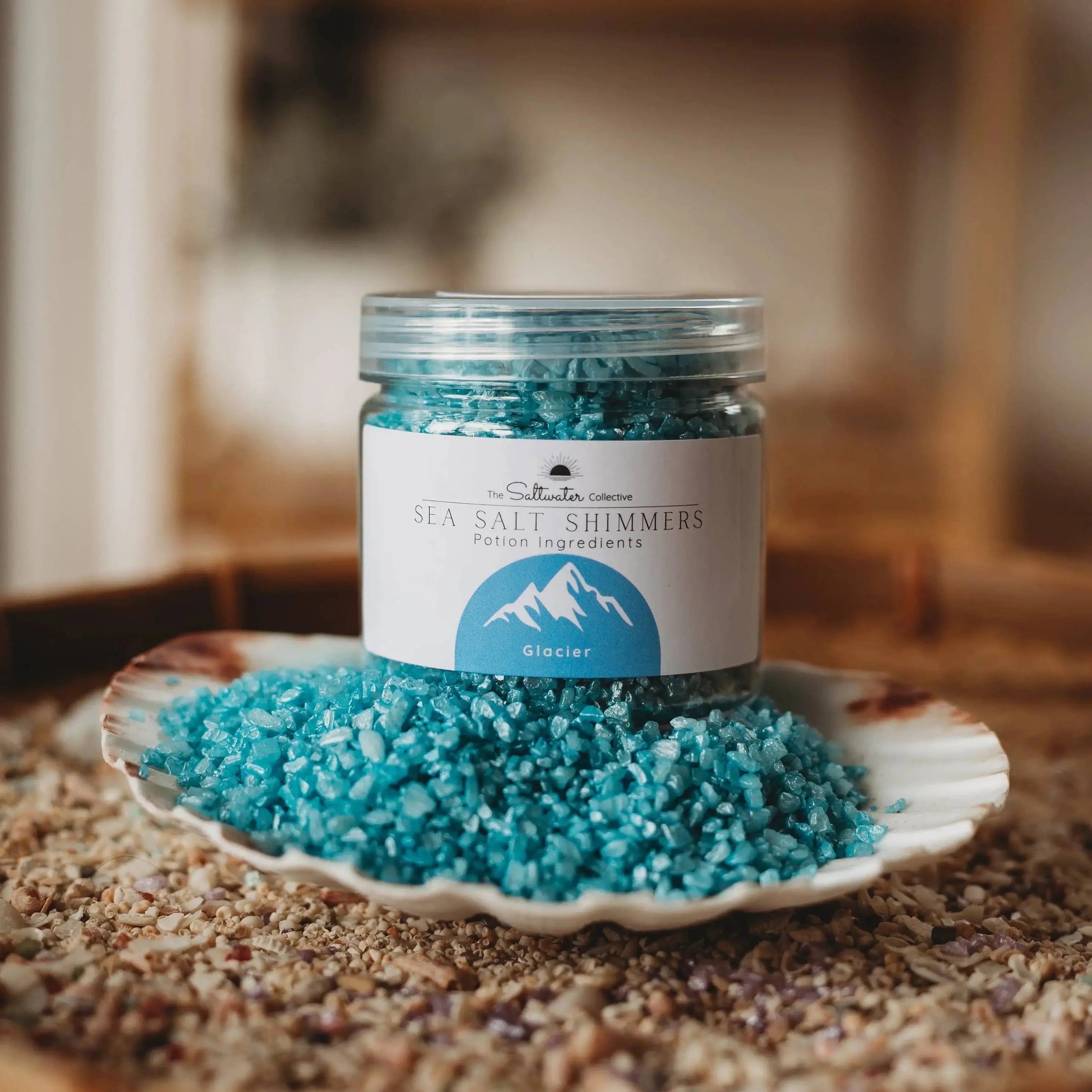Glacier - Light Blue Sea Salt Shimmers SMALL - Potion Play & Sensory Ingredients The Saltwater Collective Potions