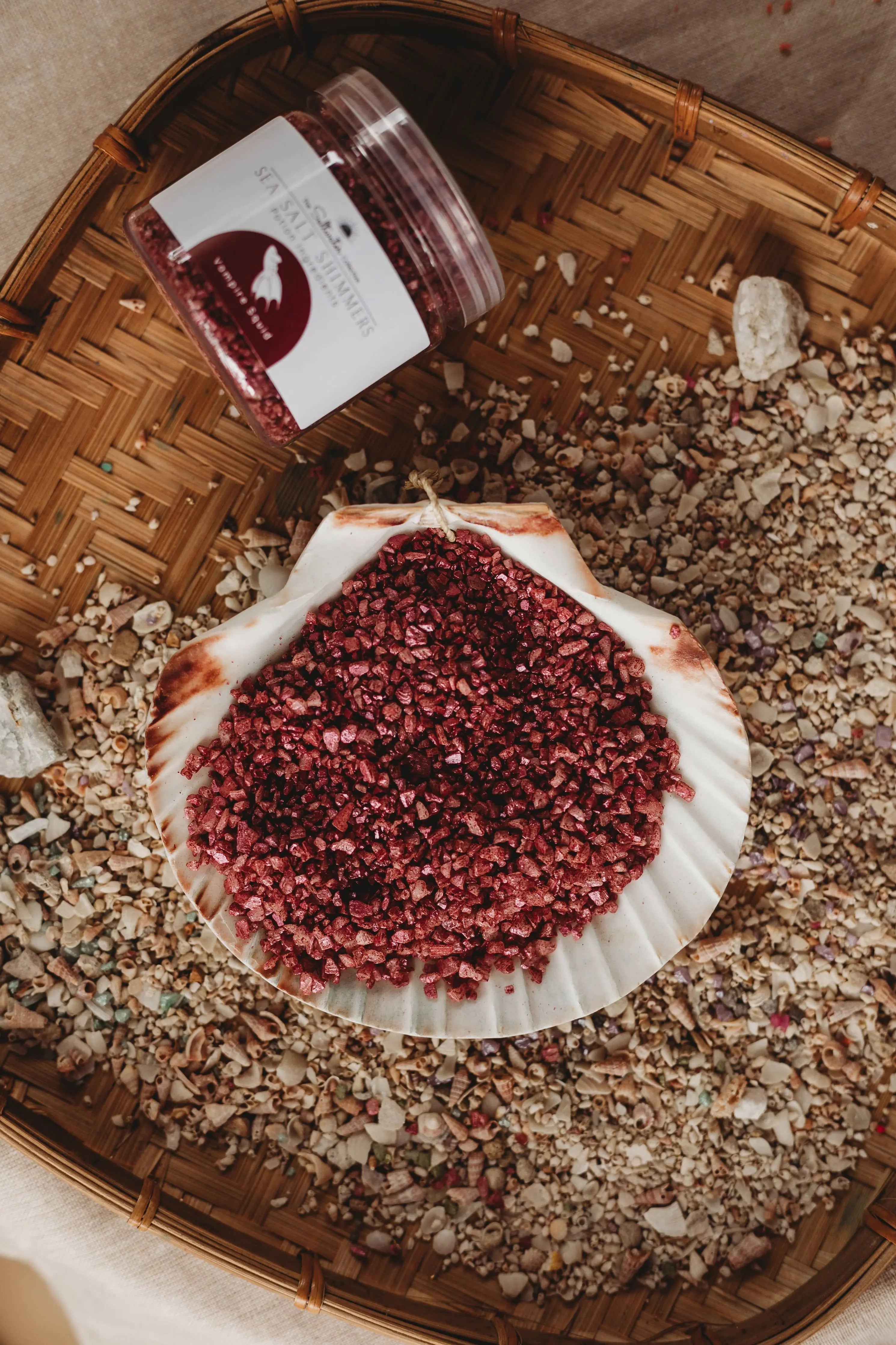 Vampire Squid - Deep Red Sea Salt Shimmers SMALL - Potion Play & Sensory Ingredients The Saltwater Collective Potions