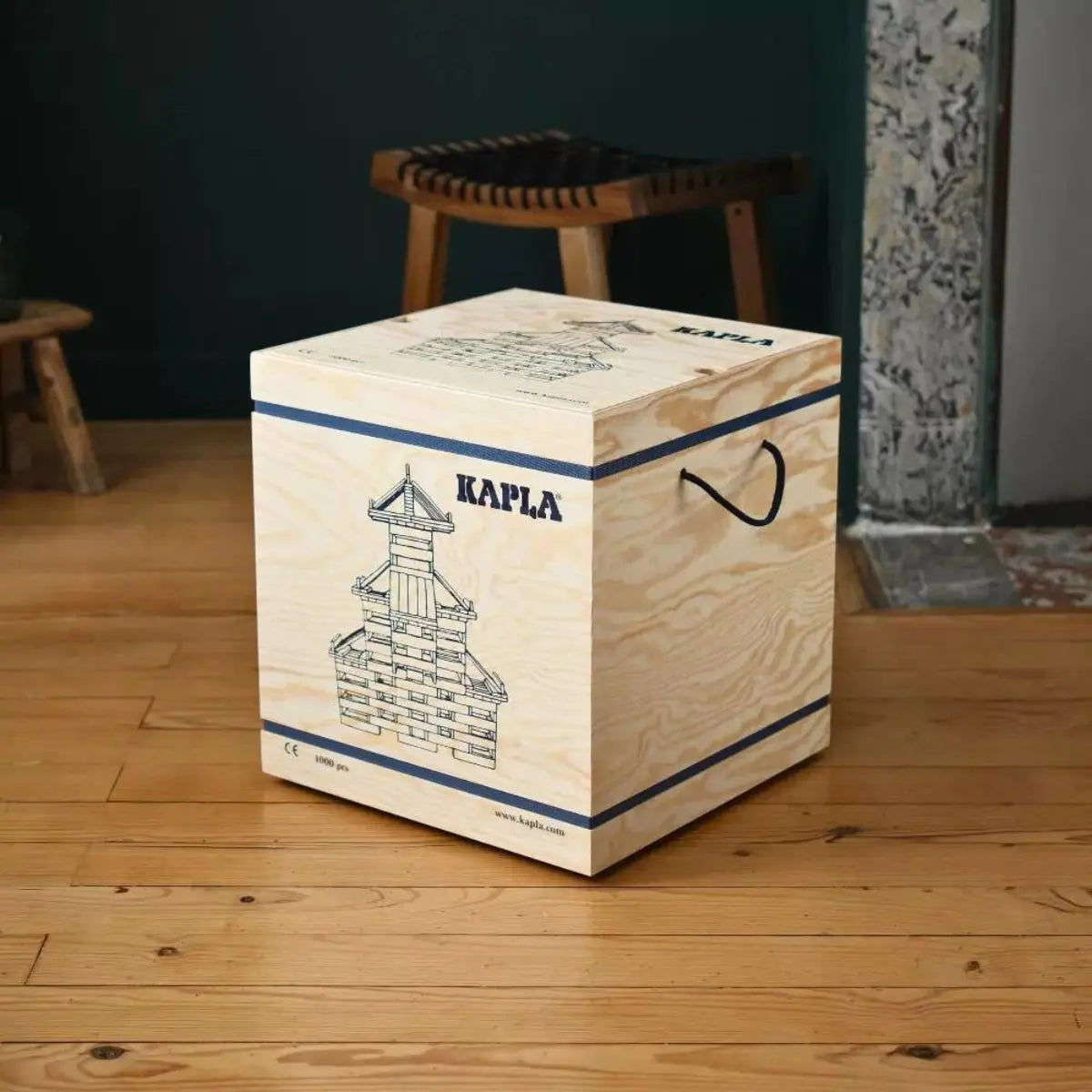 KAPLA Blocks Building Planks - 1000 Natural Set - Large Deluxe Wooden Box KAPLA