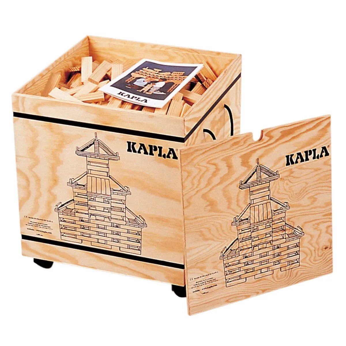 KAPLA Blocks Building Planks - 1000 Natural Set - Large Deluxe Wooden Box KAPLA