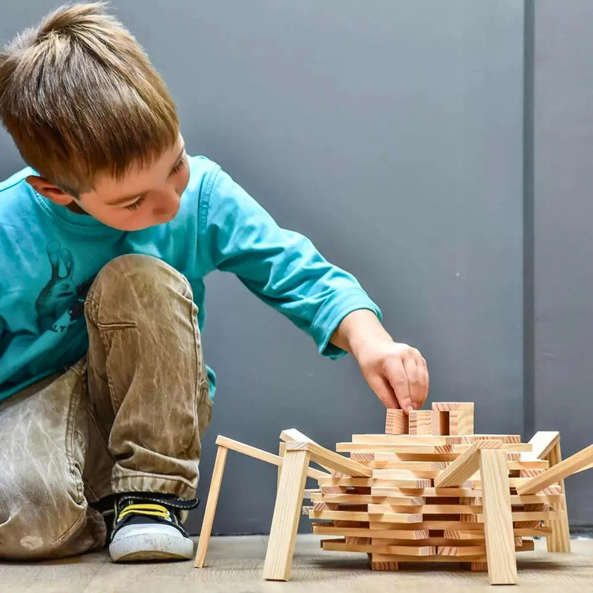 KAPLA Blocks Building Planks - 200 Natural Set - Box KAPLA