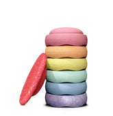 Stapelstein® Hidden Giants Rainbow Pastel 6 + Agaric Toadstool Balance Board - LIMITED EDITION Stapelstein