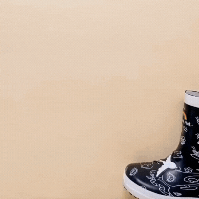 The Curated Parcel - Scribble Mat // Magic Colour Changing Gumboots