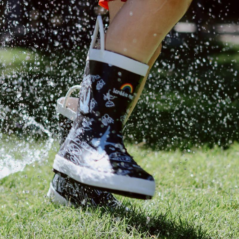 The Curated Parcel - Scribble Mat // Magic Colour Changing Gumboots