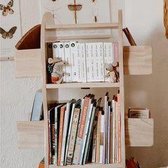 The Curated Parcel - Bunny Tickles // Revolving Solid Wood Bookcase