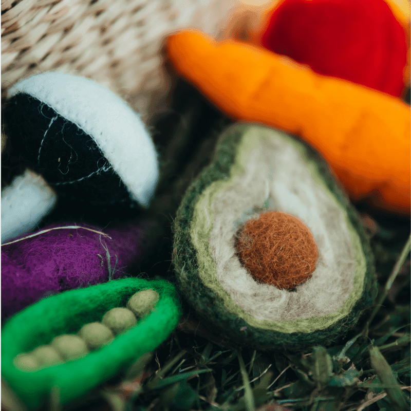 The Curated Parcel - Felt Vegetables & Fruits Set A