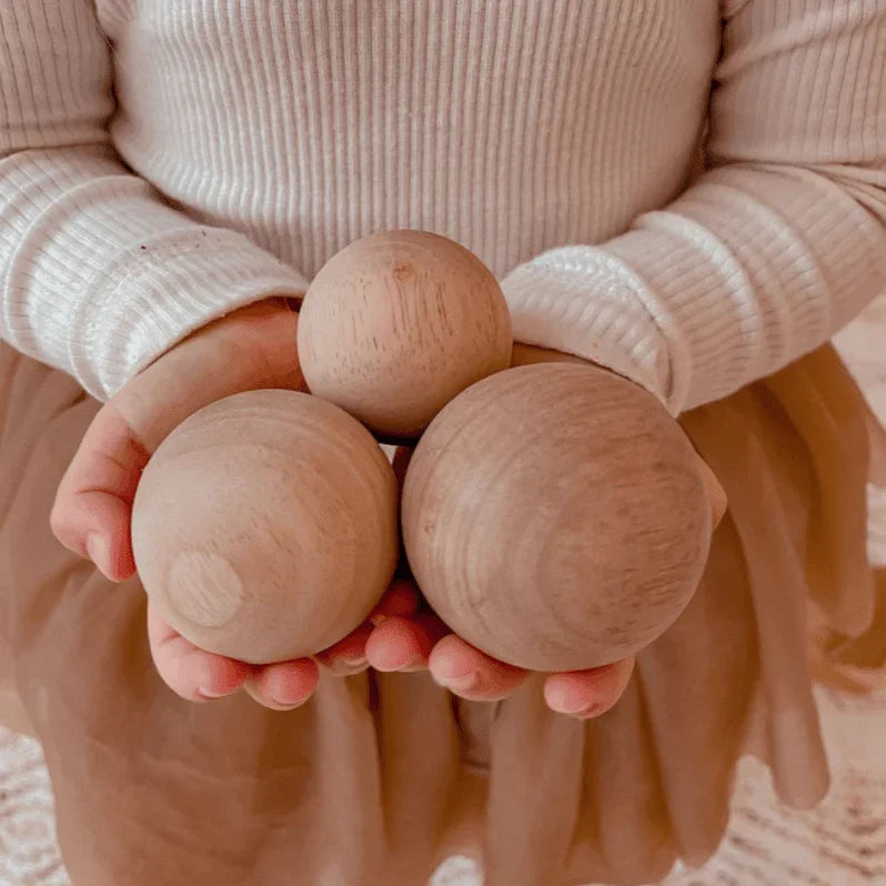 The Curated Parcel - Large Wooden Balls