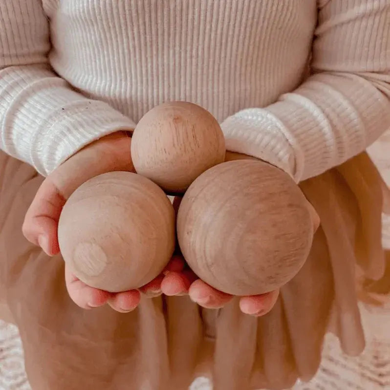 The Curated Parcel - Large Wooden Balls