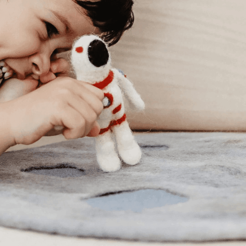 The Curated Parcel - Play Mat // Moon Crater with Astronaut Space