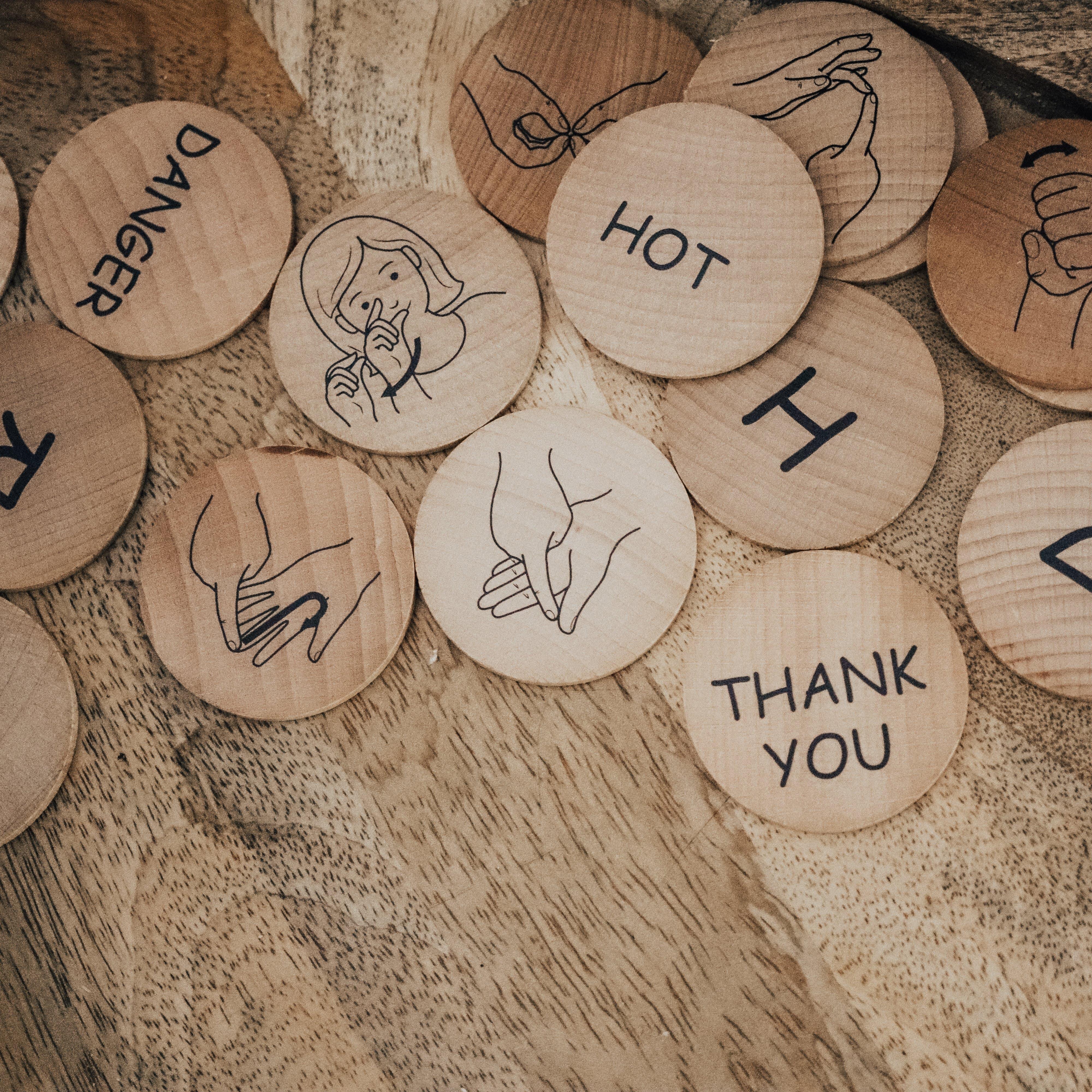 The Curated Parcel - Sign Language Wooden Set