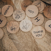 The Curated Parcel - Sign Language Wooden Set