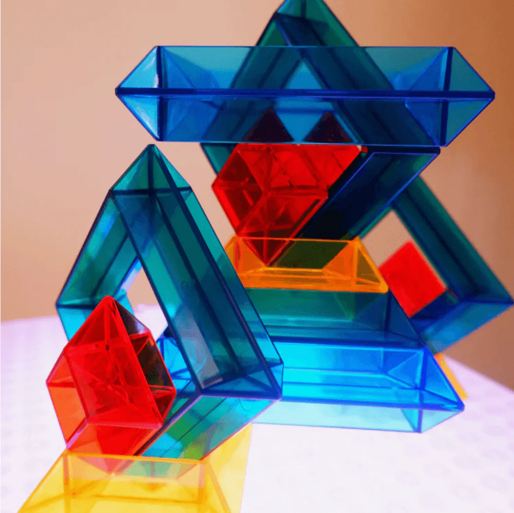 The Curated Parcel - Stacking Rainbow Pyramid 30 Pcs 