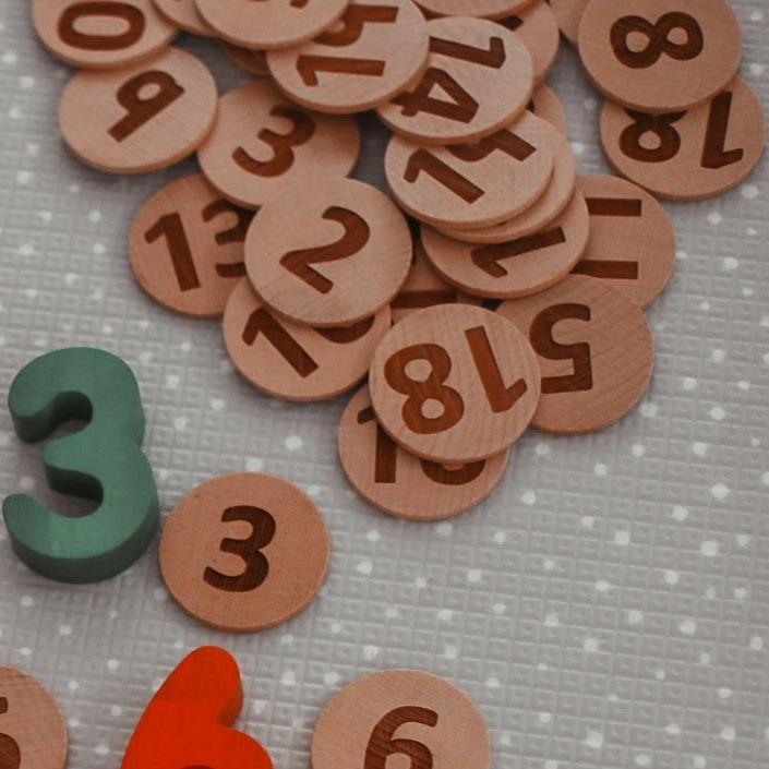 The Curated Parcel - Tactile Number Discs