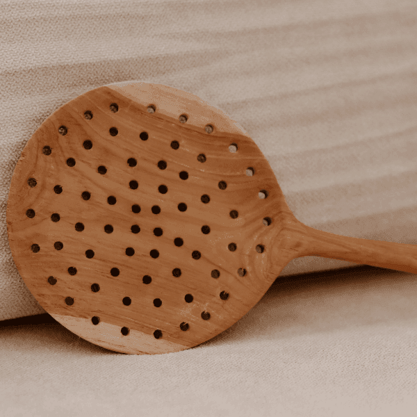 The Curated Parcel - Teak Slotted Spoon