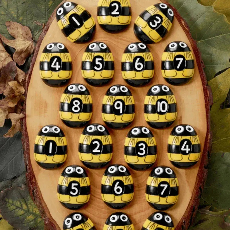 The Curated Parcel - Yellow Door // Honey Bee Number Stones