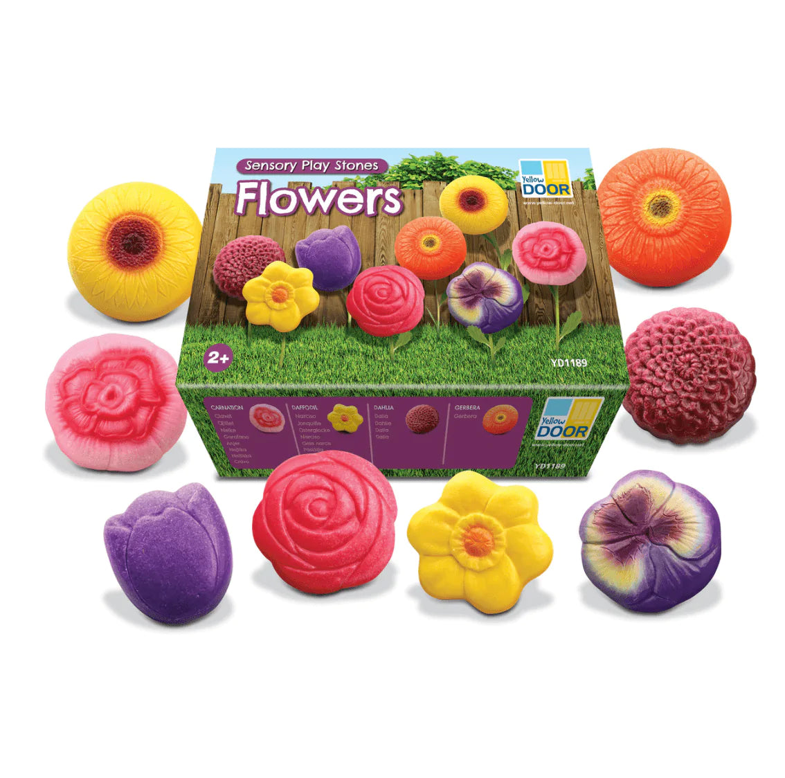 The Curated Parcel - Yellow Door // Sensory Play Stones - Flower  ** Pre-Order Late March / Early April Delivery ** 