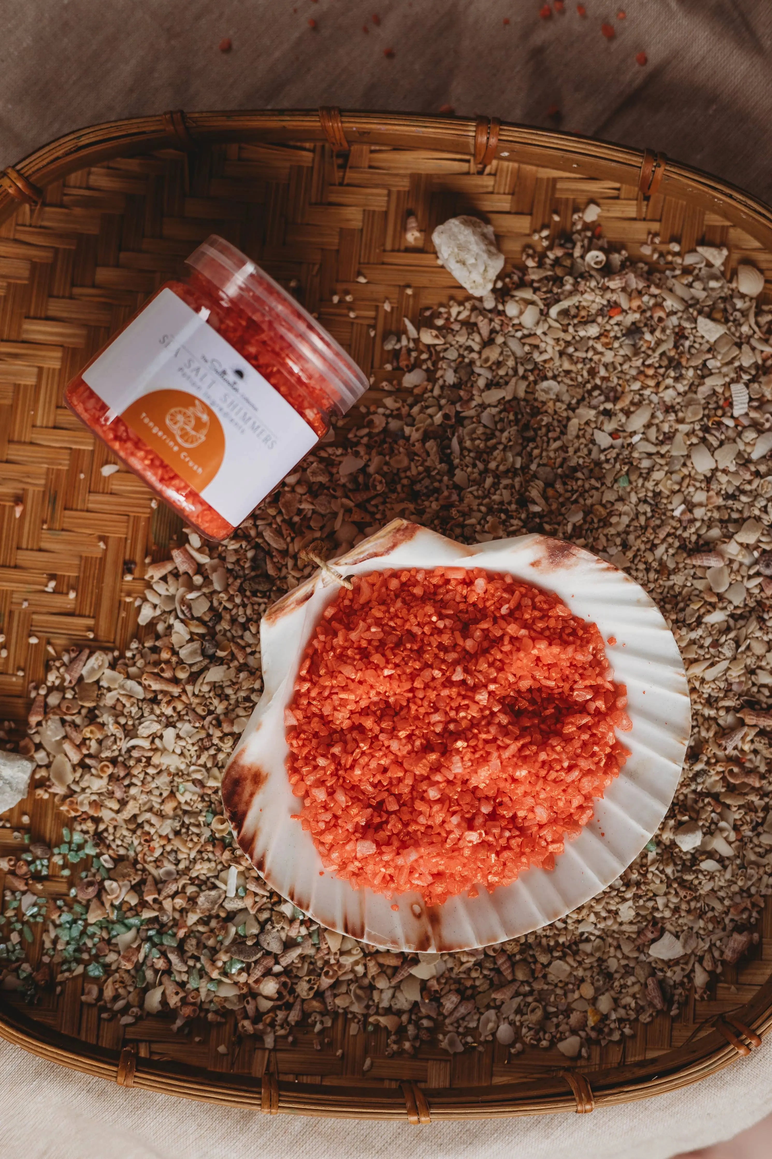 Tangerine Crush - Orange Sea Salt Shimmers SMALL - Potion Play & Sensory Ingredients The Saltwater Collective Potions