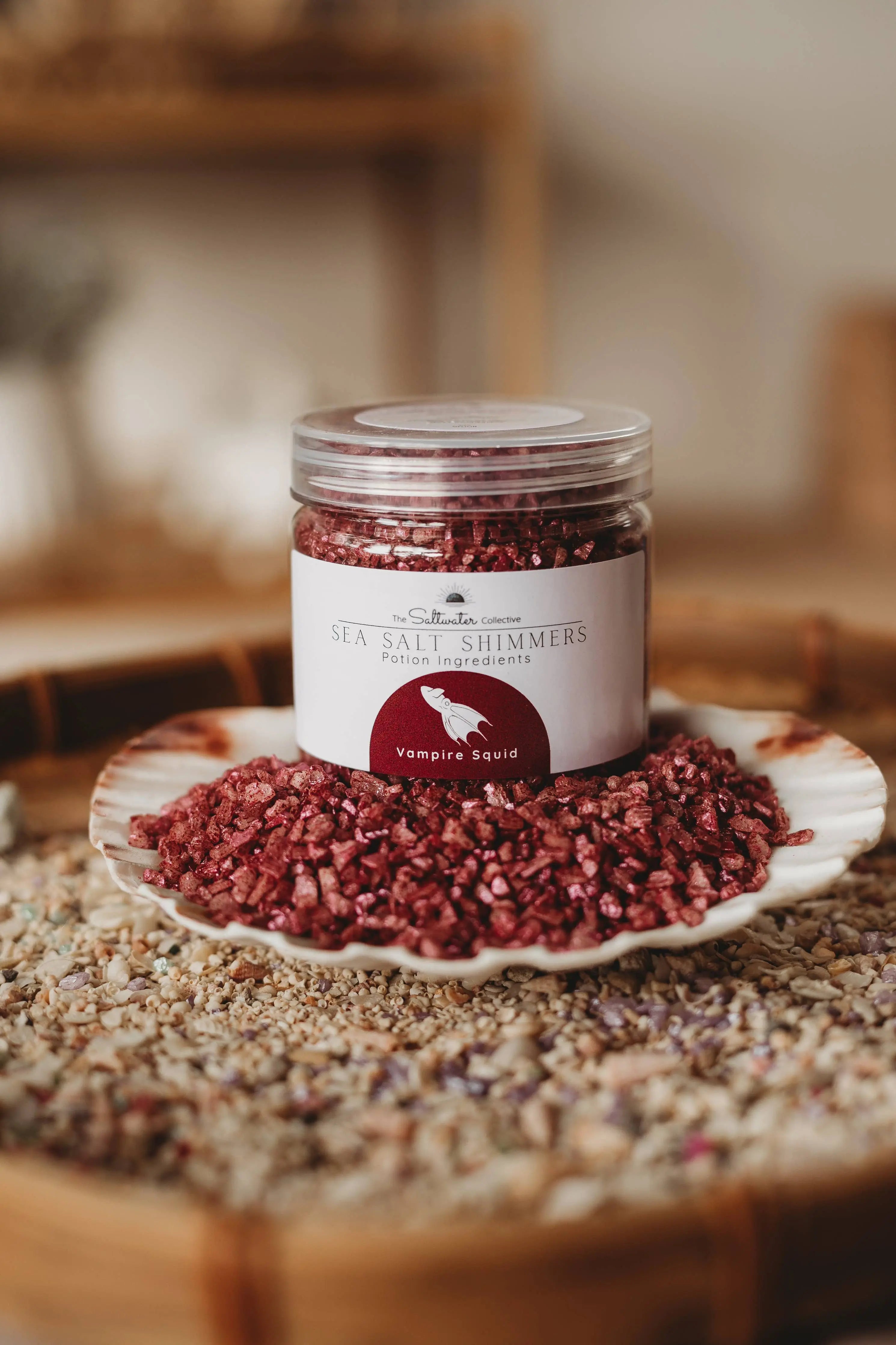Vampire Squid - Deep Red Sea Salt Shimmers SMALL - Potion Play & Sensory Ingredients The Saltwater Collective Potions