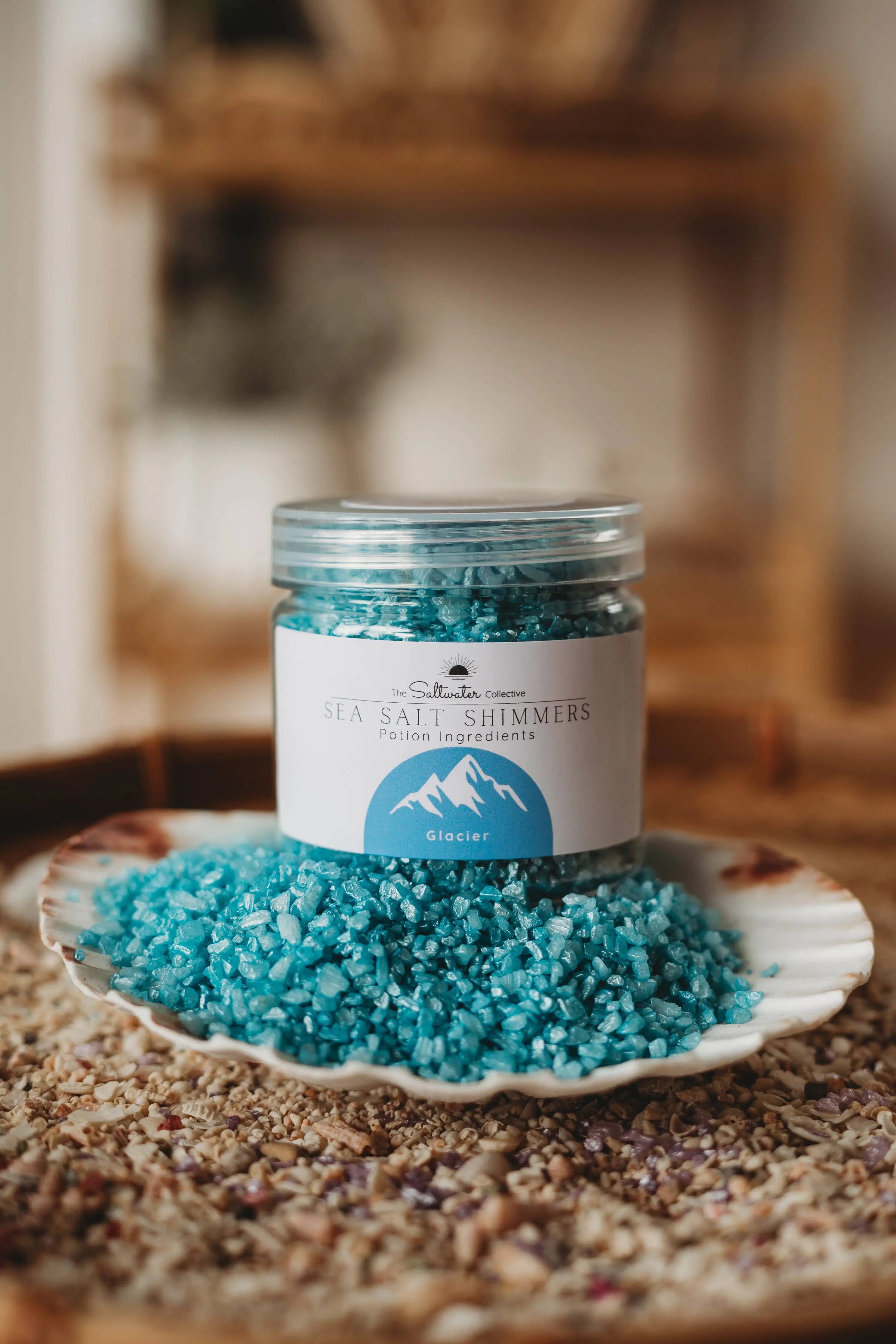 Glacier - Light Blue Sea Salt Shimmers SMALL - Potion Play & Sensory Ingredients The Saltwater Collective Potions