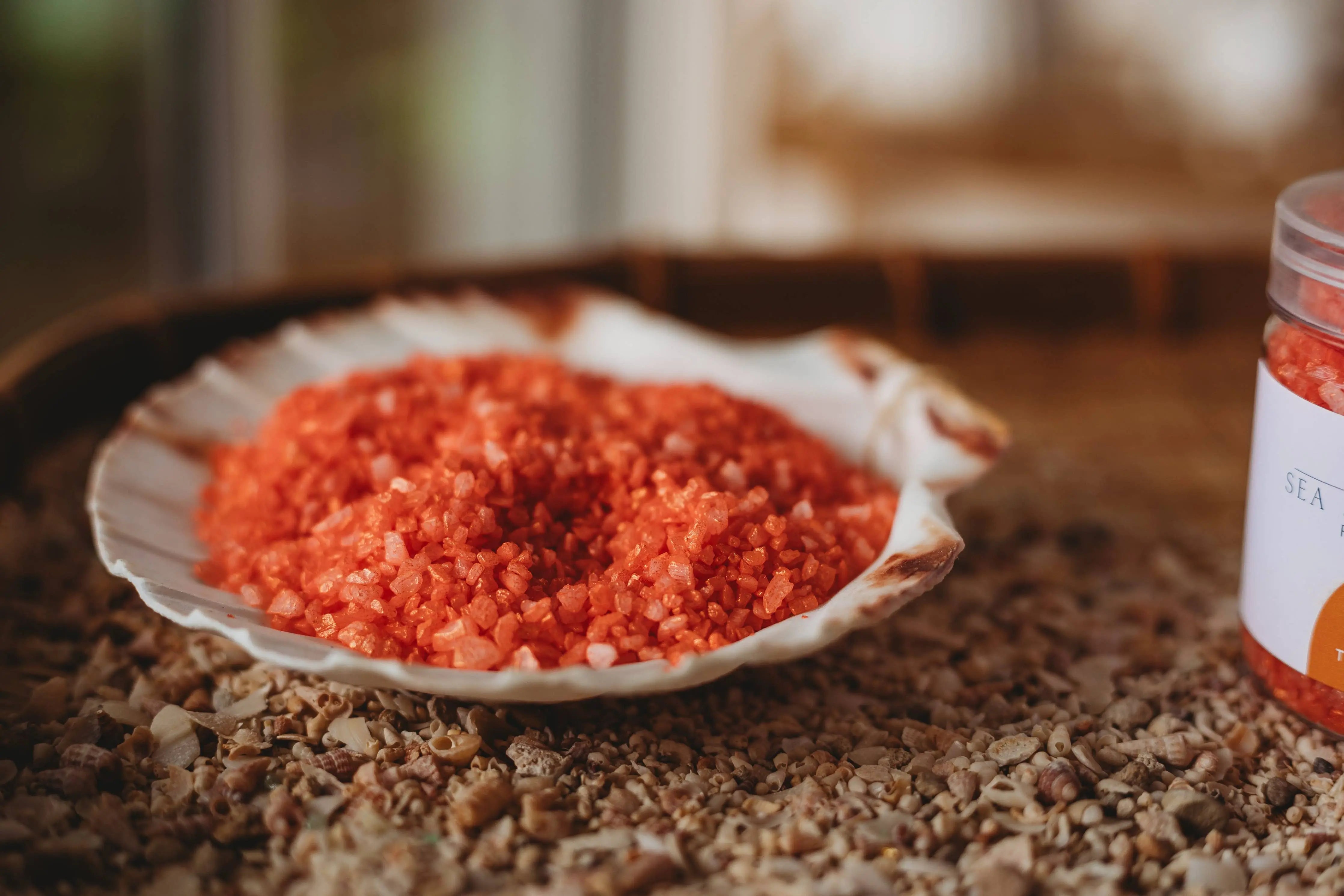 Tangerine Crush - Orange Sea Salt Shimmers SMALL - Potion Play & Sensory Ingredients The Saltwater Collective Potions