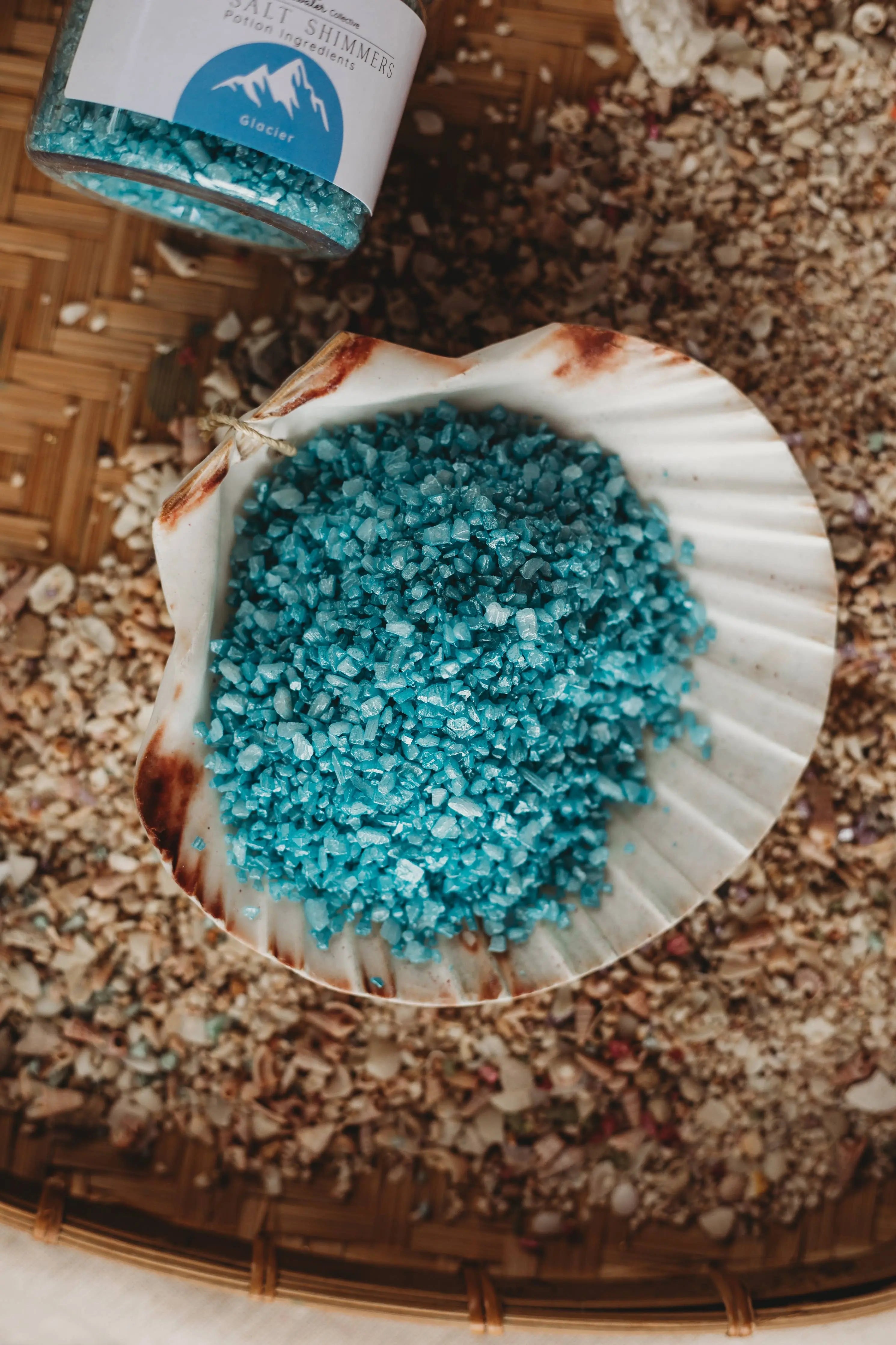 Glacier - Light Blue Sea Salt Shimmers SMALL - Potion Play & Sensory Ingredients The Saltwater Collective Potions
